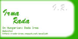 irma rada business card